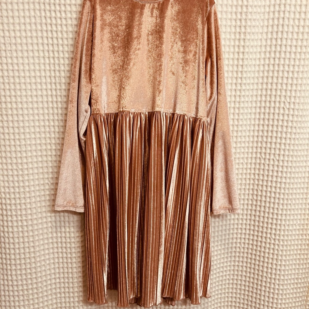 Wonder Nation Shimmering Gold A-Line Dress